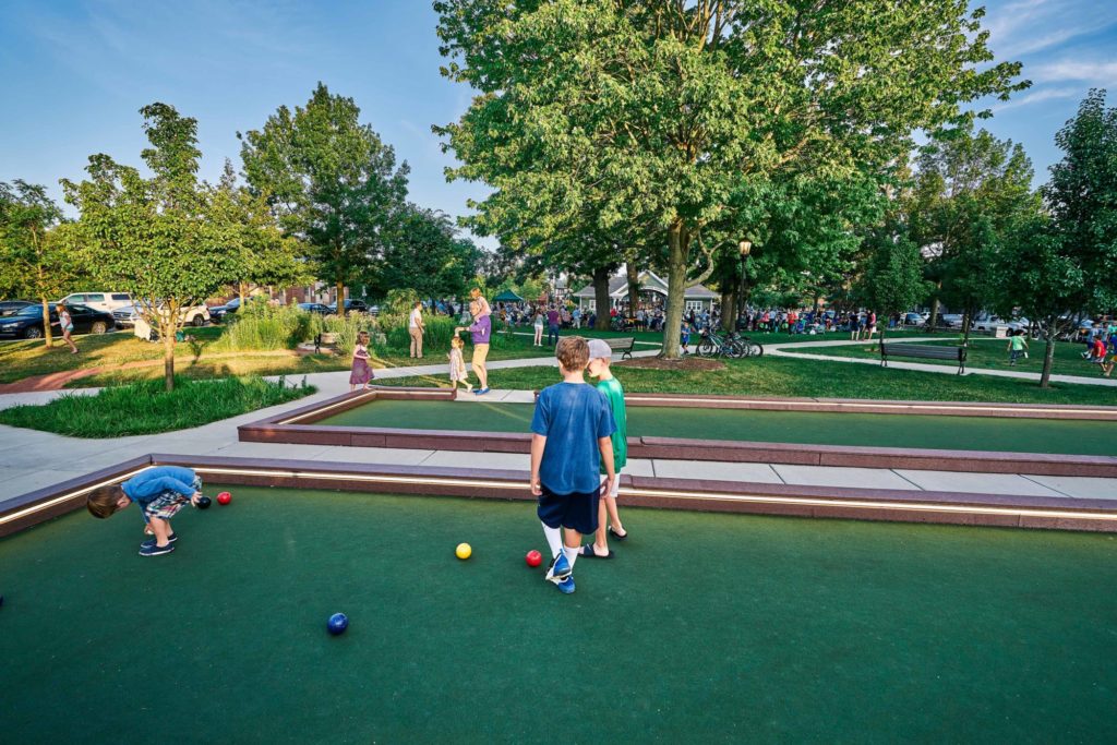 Hubbard Woods Park bocce ball