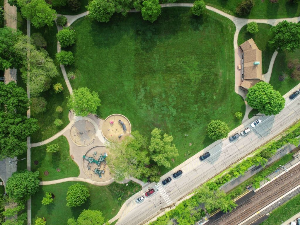 aerial view of Indian Hill Park