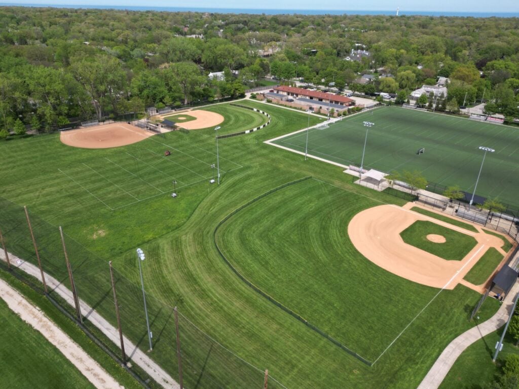 aerial view of Skokie Playfield