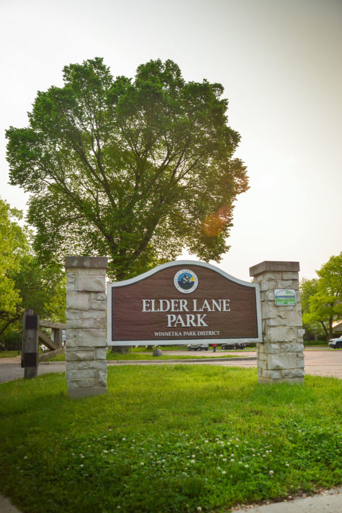 Elder Lane Park sign bed