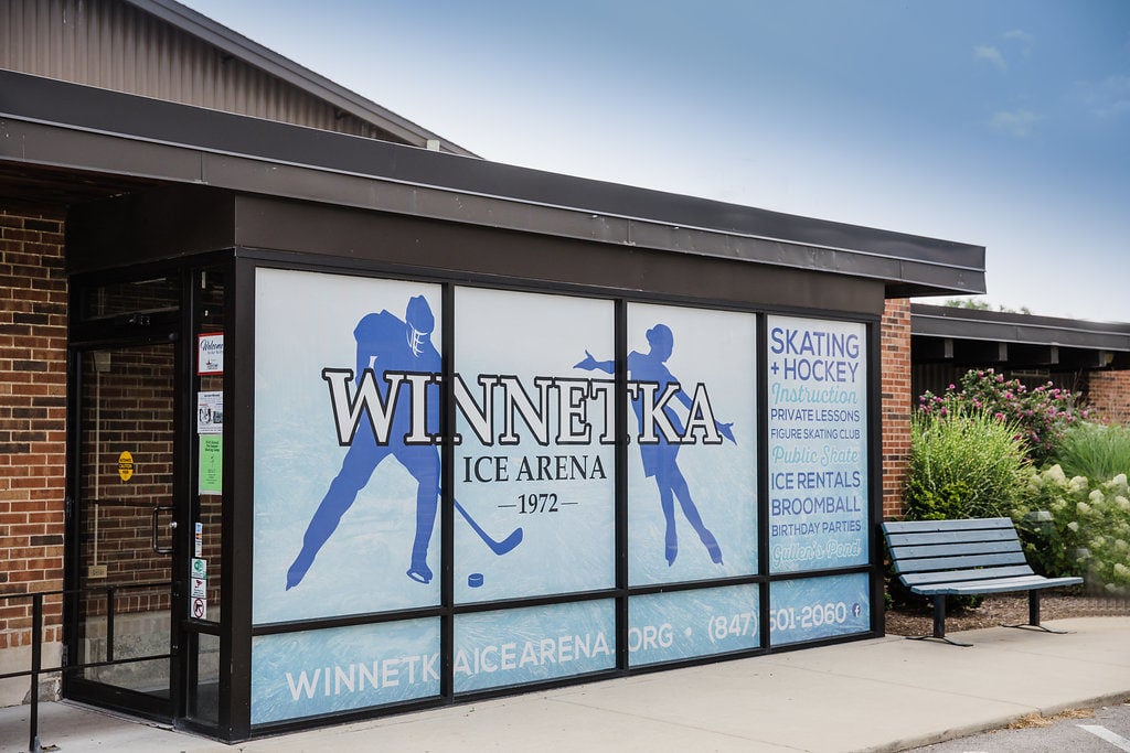 front entrance of the Winnetka Ice Arena