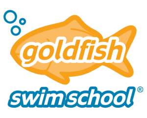 Goldfish Swim School orange fish logo