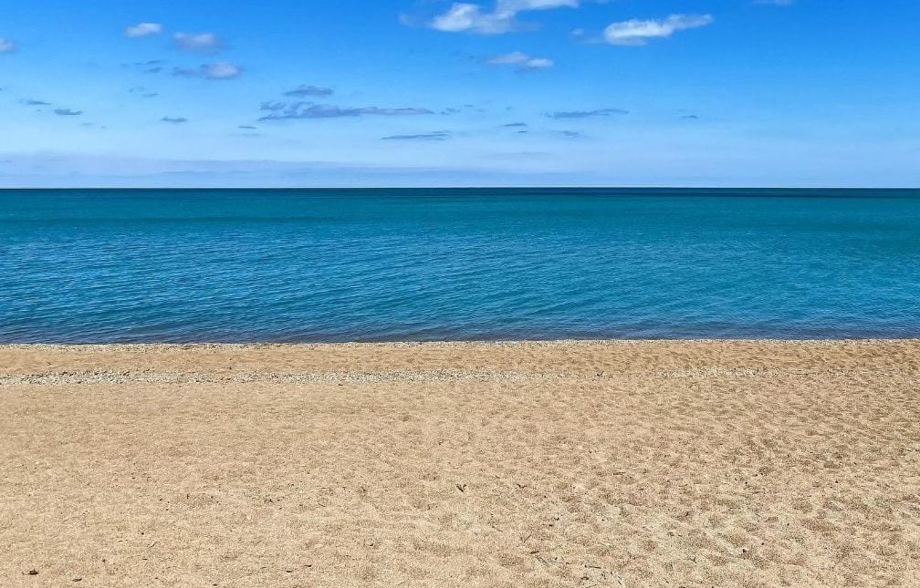 Beach and view of Lake Michigan