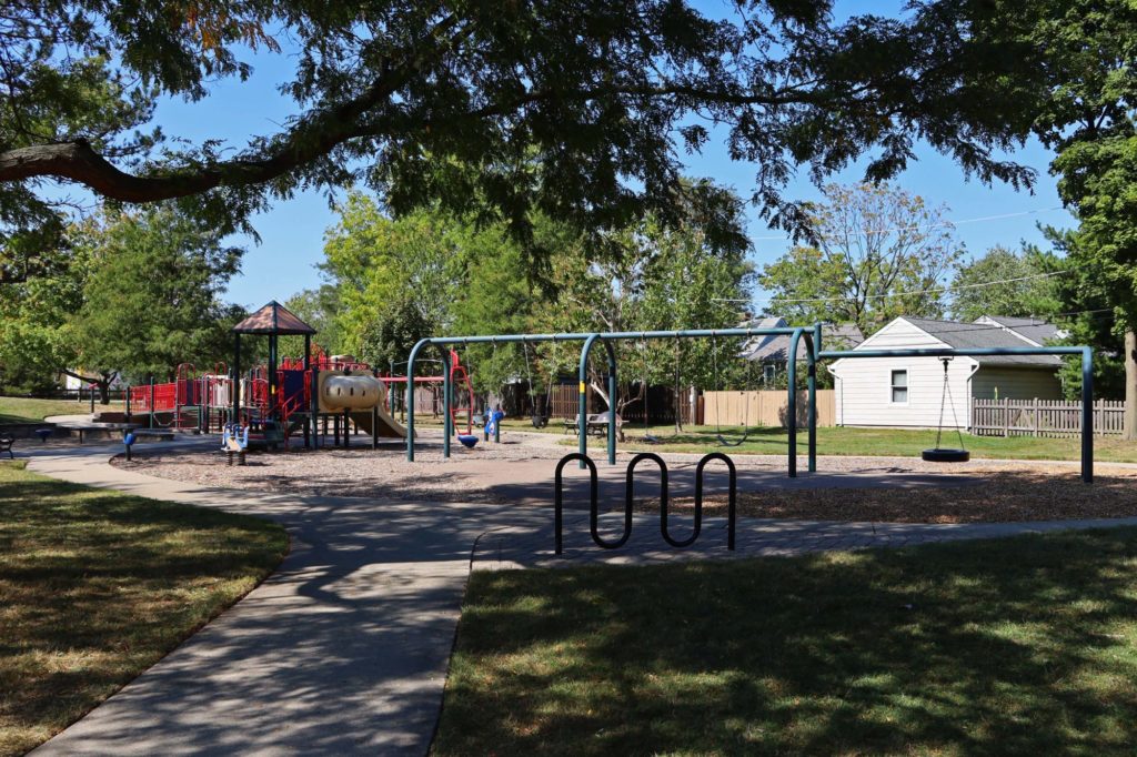 Northfield Park playground + bike rack