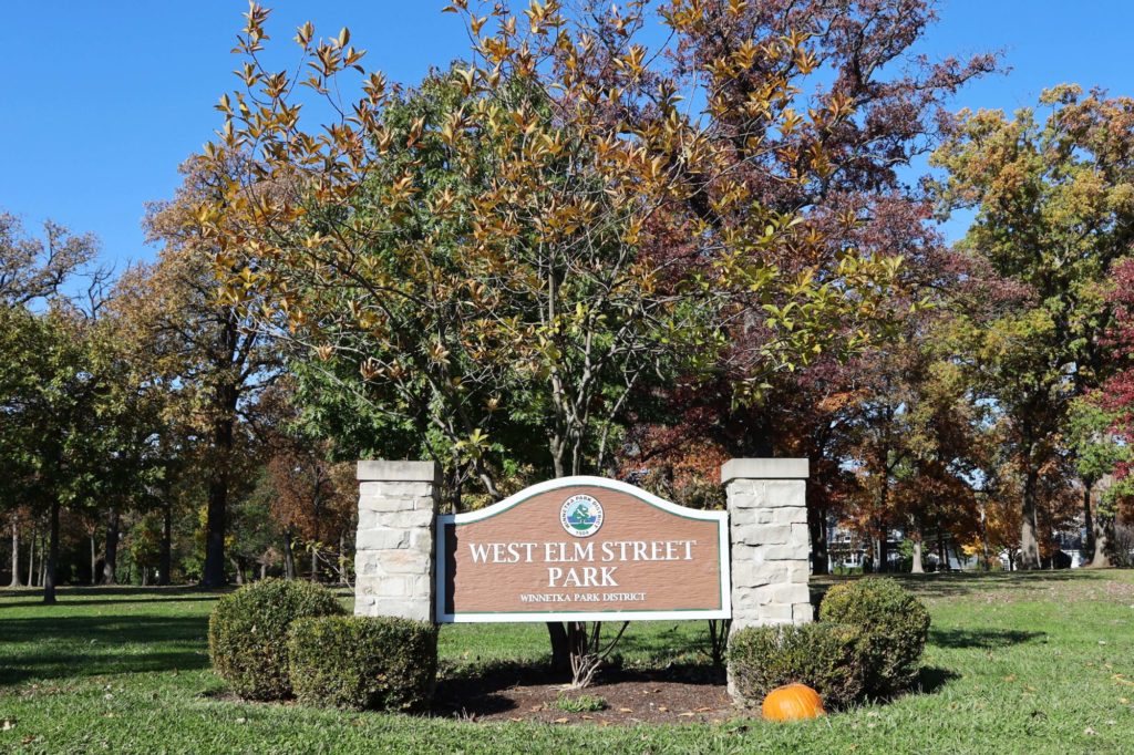 West Elm Street Park sign bed