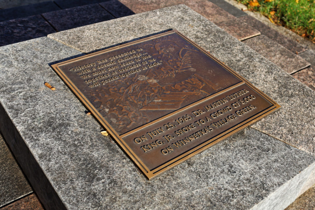 Village Green Park Dr. Martin Luther King tribute plaque