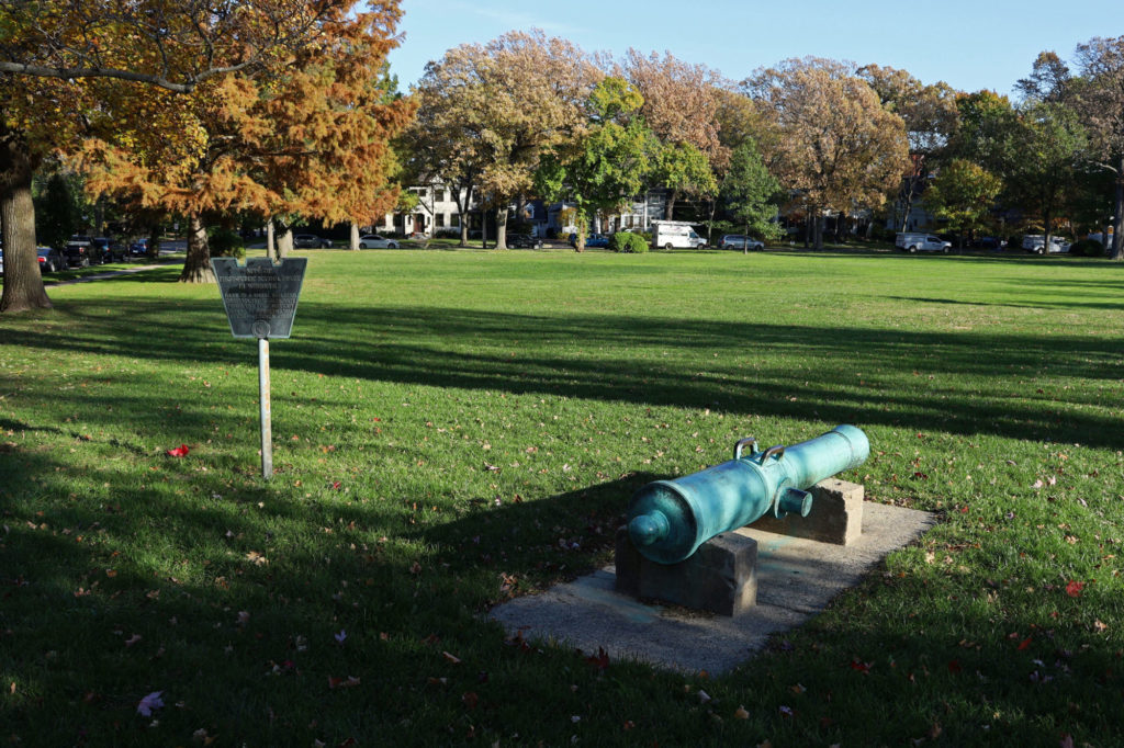 Village Green Park first public school house site