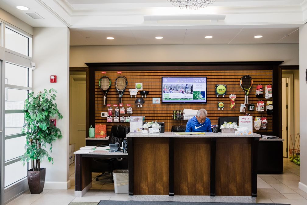 Man working at the pro shop