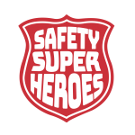 red badge logo for Safety Superheroes