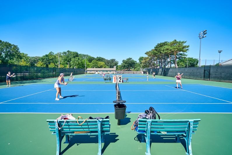 Outdoor tennis court