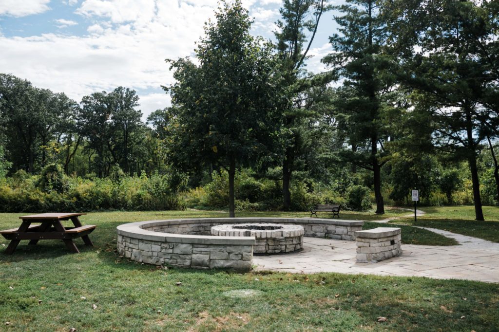 Crow Island Woods firepit